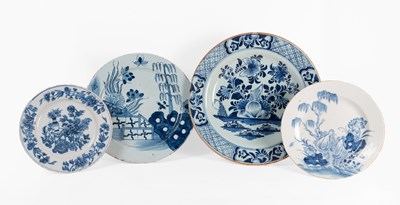 Lot 44 - An English Delft Plate, circa 1760, painted...