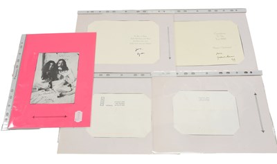 Lot 3207 - Yoko Ono Two Signed Christmas Cards