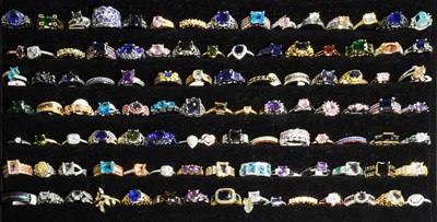 Lot 241 - One Hundred and Three Dress Rings, of varying...