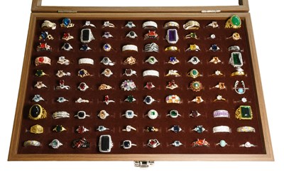 Lot 240 - One Hundred Dress Rings, of varying design and...