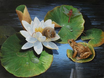 Lot 1373 - Barbara Mitchell (b.1942) Waterside Encounter...