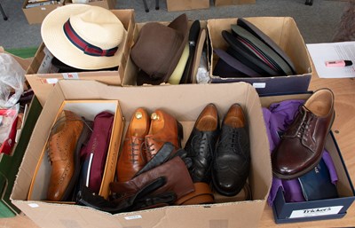 Lot 1044 - A Quantity of Mens Shoes and Accessoies, to...
