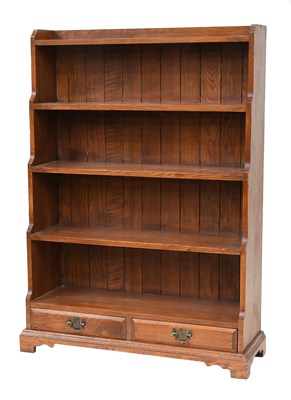 Lot 1314 - A 20th Century Oak Waterfall Bookcase, 88cm by...