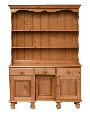 Lot 1308 - A Modern Pine Dresser and Rack, 133cm by 46cm...