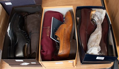 Lot 1045 - A Pair of Mens Church's Burgandy Leather Shoes,...