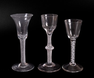 Lot 3 - A Wine Glass, circa 1770, with fluted funnel...