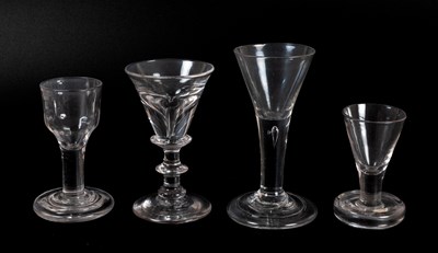 Lot 4 - A Firing Glass, circa 1770, with fluted funnel-...