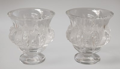 Lot 263 - A Pair of Modern Lalique Dampierre Vases, with...
