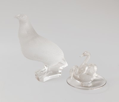 Lot 264 - A Lalique Figure of a Grouse, signed to base,...