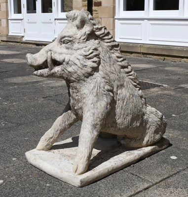 Lot 1444 - A Wild Boar Composite Figure, 80cm by 50cm by...