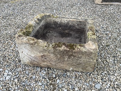 Lot 628 - A Stone Trough, of rectangular form 75cm by...