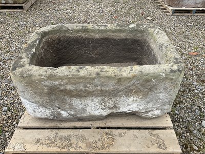 Lot 647 - A Stone Garden Trough, of rectangular form...