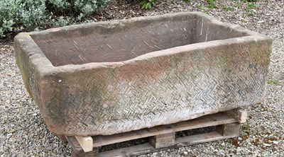 Lot 653 - A Stone Trough, of rectangular form 150cm by...