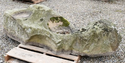 Lot 636 - A Large Carved Stone Fragment 200cm by 78cm by...