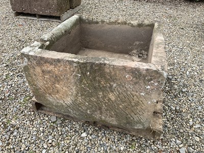 Lot 621 - A Stone Trough, of square form 84cm by 86cm by...