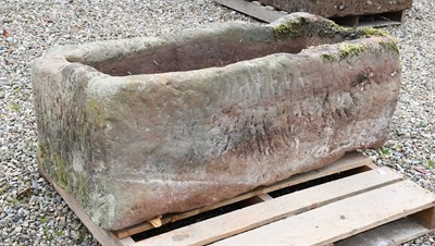 Lot 637 - A Stone Garden Trough, of rectangular form...