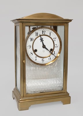Lot 299 - A Four Glass Striking Mantel Clock, early 20th...