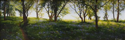 Lot 1372 - Alan R Thompson (b.1953) Bluebell Wood Signed,...
