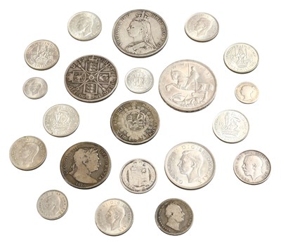 Lot 1261 - Assorted British Silver Coins, to include a...