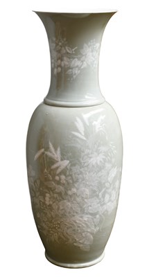 Lot 1210 - A Minton Style Porcelain Floor Vase, celadon...