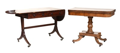 Lot 1192 - A 19th Century Mahogany Two Drawer Drop Leaf...