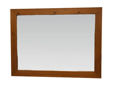 Lot 1198 - A Large Pine Wall Mirror, 122cm by 93cm