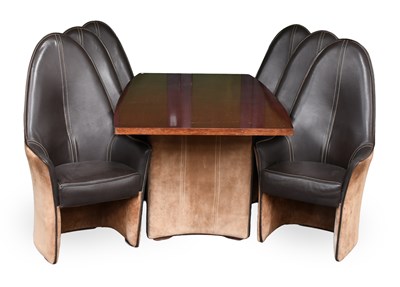 Lot 1481 - A Modern Dining Table, the shaped rectangular...