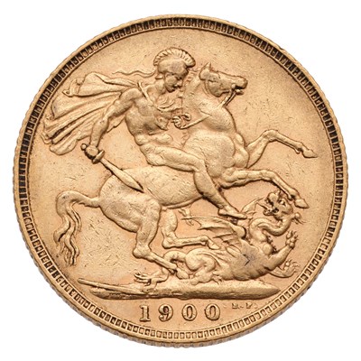 Lot 219 - Victoria, Sovereign 1900; near very fine