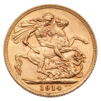 Lot 248 - George V, Sovereign 1914; near extremely fine