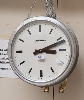 Lot 1228 - A Modern Double Dial Wall Clock, signed...