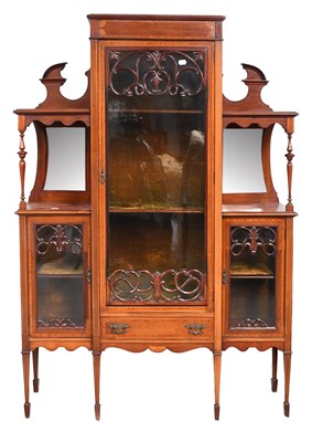 Lot 1236 - An Edwardian Inlaid Mahogany Display Cabinet,...