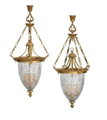 Lot 541 - A Pair of Large Gilt Metal and Cut Glass...