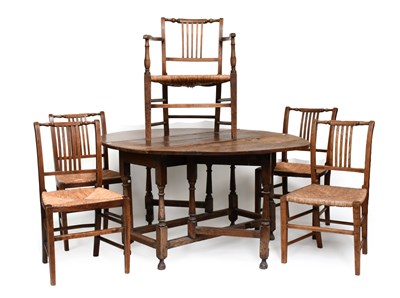 Lot 1272 - An 18th Century Gateleg Table, 145cm by 122cm...