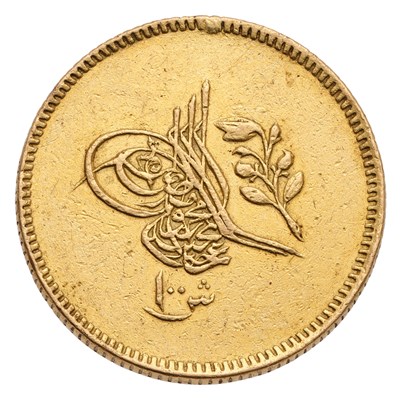 Lot 320 - Ottoman Empire, Egypt, Gold 100 Qirsh, AH1255...