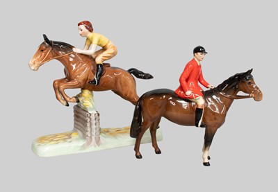 Lot 1231 - Beswick Girl on Jumping Horse, model No. 939,...
