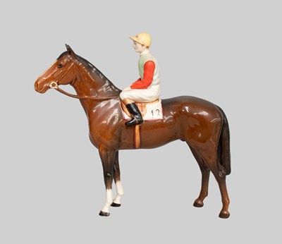 Lot 1235 - Beswick Horse and Jockey, Style Two: Standing,...
