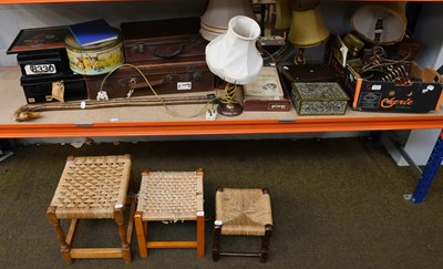 Lot 1270 - Assorted Metalwares and Wooden Items,...