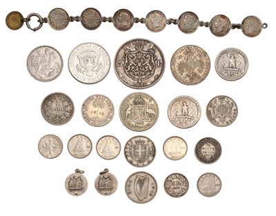 Lot 171 - Assorted World Silver Coins, to include:...
