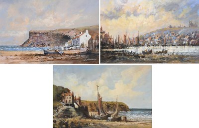 Lot 1353 - Colin Russell (1932-2009) Whitby harbour...