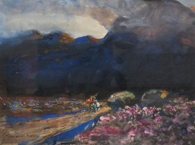 Lot 1347 - Hal Hurst (1865-1938) "A Pyrenees Road" Signed,...