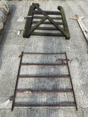Lot 663 - A Wooden Garden Gate, with metal mounting...