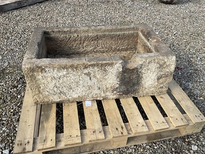 Lot 661 - A Stone Garden Trough, of rectangular form...