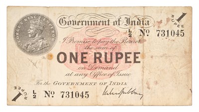 Lot 191 - India, One Rupee 1917, signed Gubbay,...