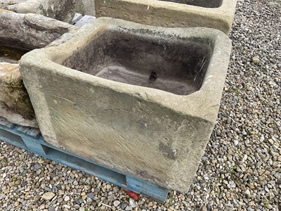 Lot 665 - A Stone Trough, of square form 56cm by 47.5cm...