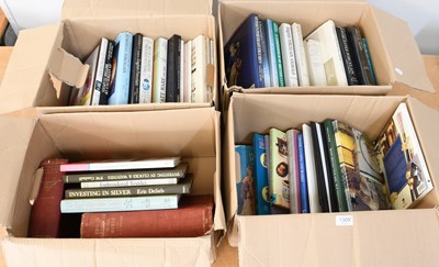 Lot 1309 - Four Boxes of Antiques Reference Books,...