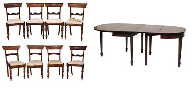 Lot 1429 - A George III Mahogany D-end Dining Table, on...