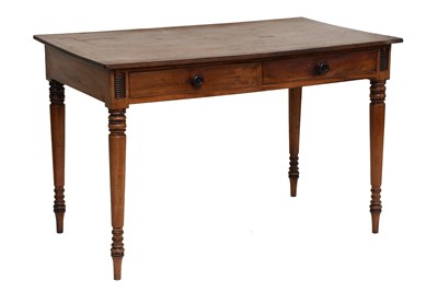 Lot 1401 - A William IV Mahogany Two-Drawer Writing Table,...