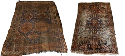 Lot 1278 - Khamseh Carpet, the indigo field with two...