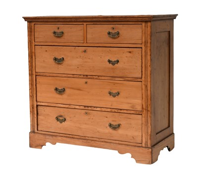 Lot 1426 - A 19th Century Pine Chest of Drawers, straight...
