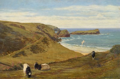 Lot 1027 - Bryan Hook (1856-1925) "Summer on the Cornish...